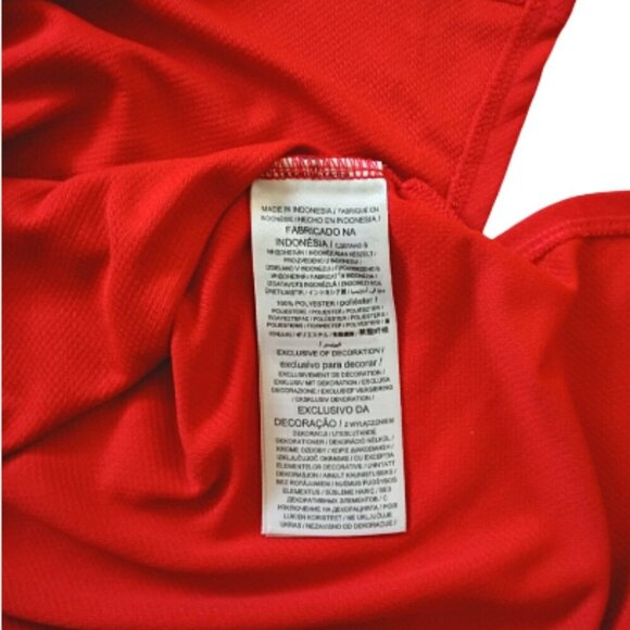 Nike Dry-FIT Washington Nationals V-Neck Tee Women's L Red Athletic T-Shirt - Picture 9 of 10